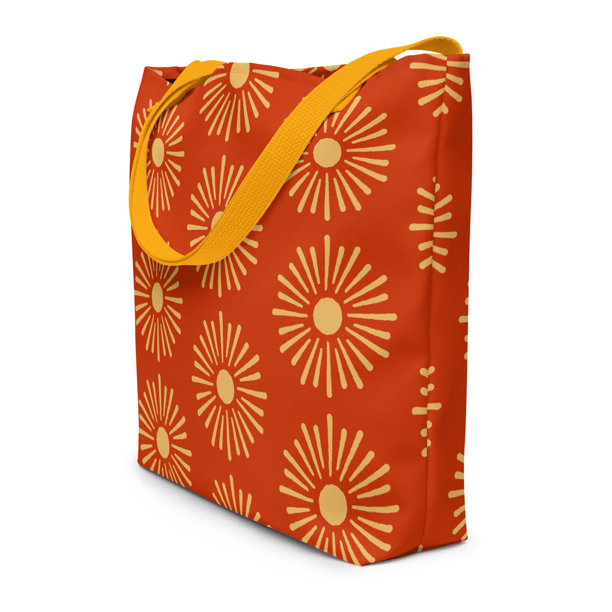 Hand-Designed Vibrant All-Over Print XL Tote | Extra Large Bold Canvas