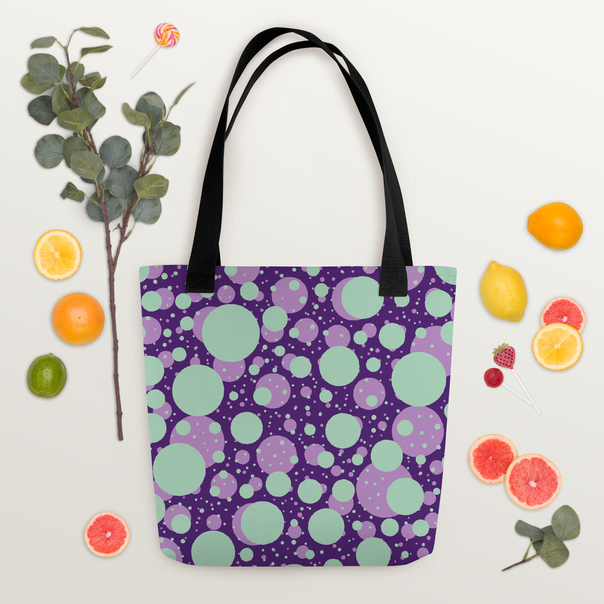 Trendy All-Over Print Tote Bag | Colorful Fashion Carryall