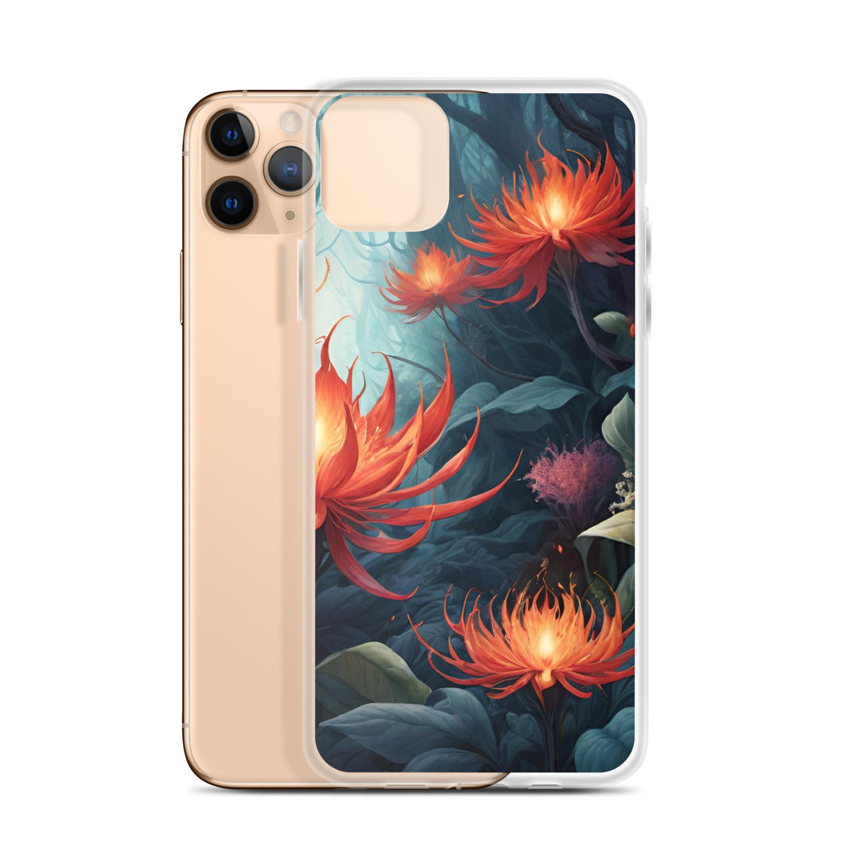 Vintage Botanical Illustration iPhone 11 Pro Max Clear Case | Retro Plant Art Design Phone Cover | Classic Nature Case | Artistic Clear Case