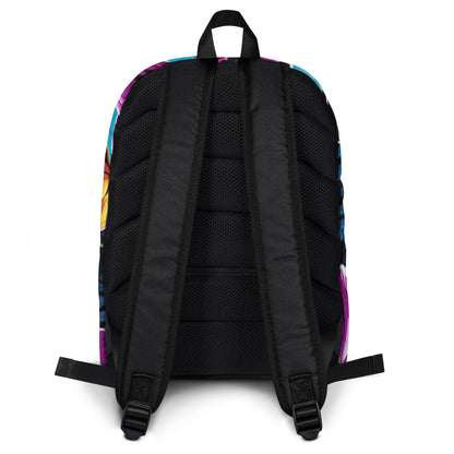 Purple Orchid Student Backpack | Stylish Floral Daypack for Back to School