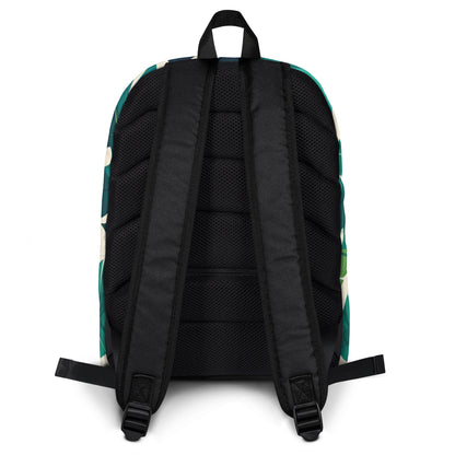 Teal Monstera Student Backpack | Tropical Daypack for Back to School & College