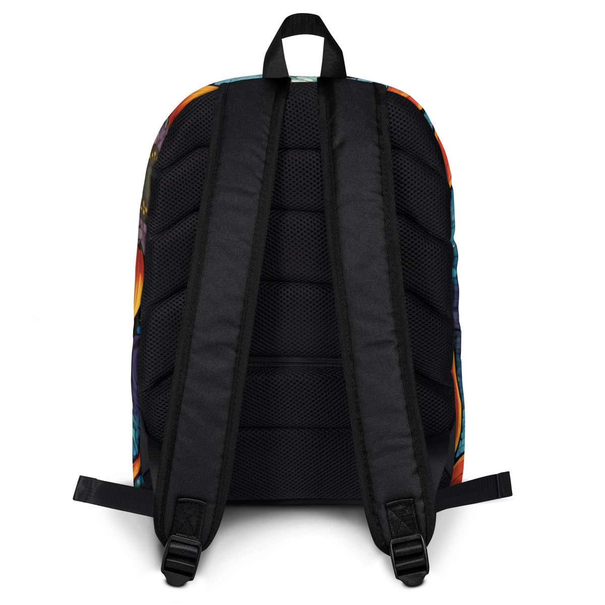 Vibrant Sunflower Backpack | Rainbow Floral Student Daypack by O'Mama Hills