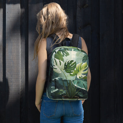 Tropical Monstera Leaf Student Backpack | College Daypack