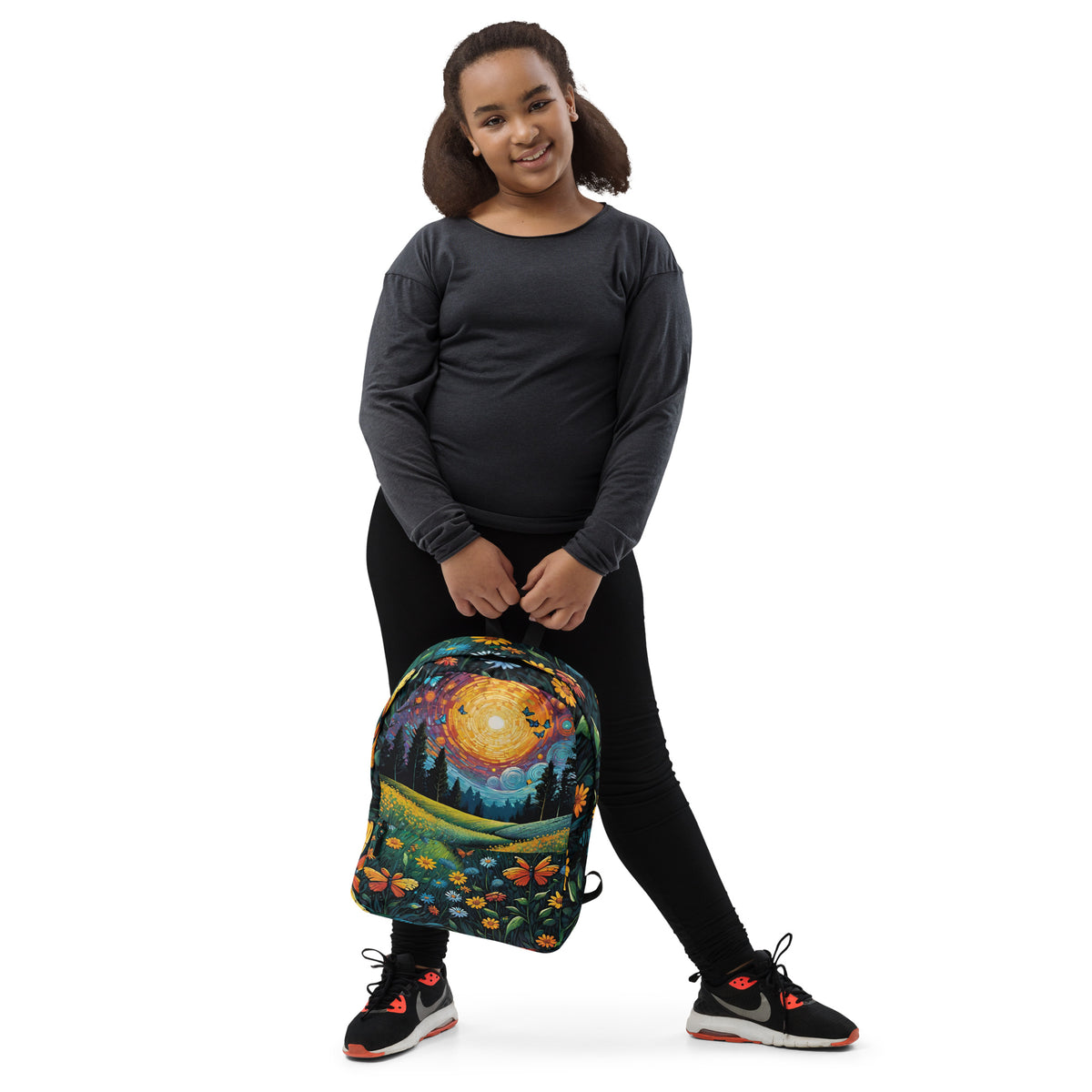 Sunset Wildflower Student Backpack | School & College Daypack for Back to School