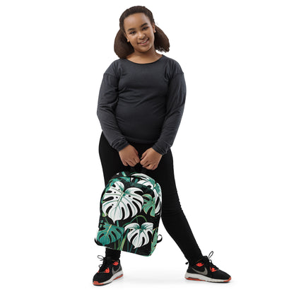 Tropical Monstera Leaf Backpack | Stylish Student Daypack