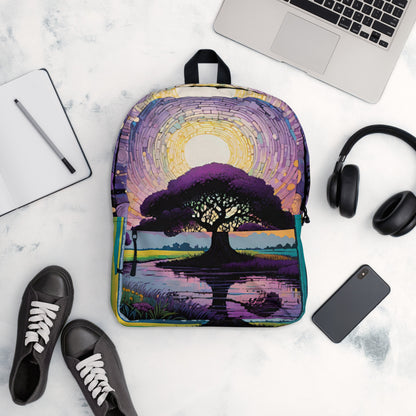 Wisteria tree dreamy purple landscape student backpack for back to school