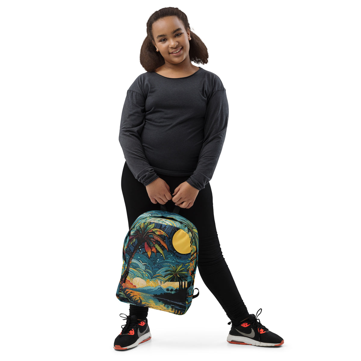 Tropical Sunset Backpack | Beach Vibes Student Daypack by O'Mama Hills