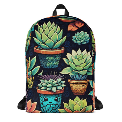Cute Cactus Print School Backpack | Trendy Student Daypack for Back to School