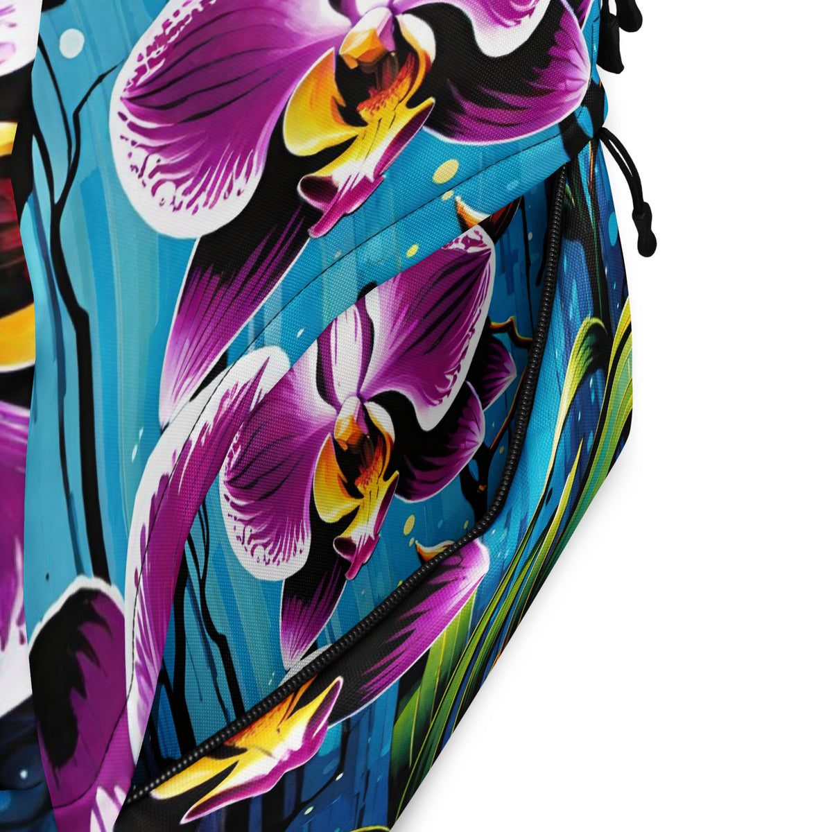 Purple Orchid Student Backpack | Stylish Floral Daypack for Back to School
