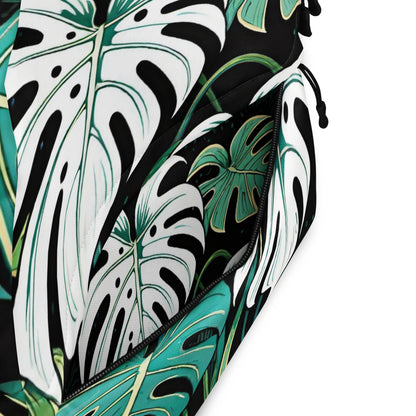 Tropical Monstera Leaf Backpack | Stylish Student Daypack