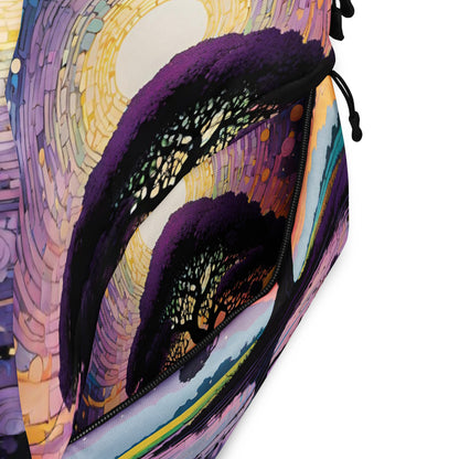 Wisteria Tree Student Backpack | Dreamy Purple Landscape Daypack for Back to School