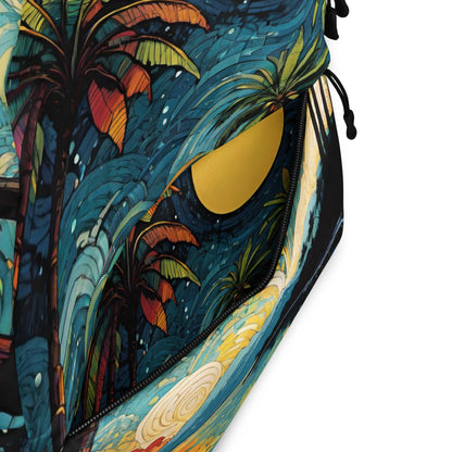 Tropical Sunset Backpack | Beach Vibes Student Daypack by O'Mama Hills