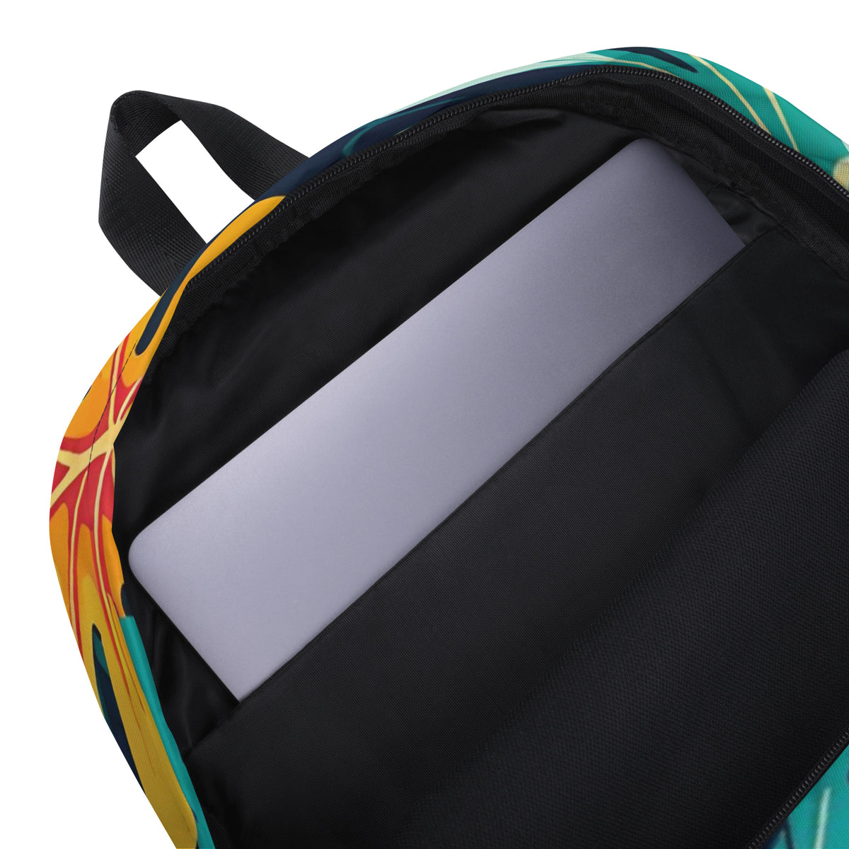 Tropical Leaves Rainbow Daypack | Vibrant Student Backpack