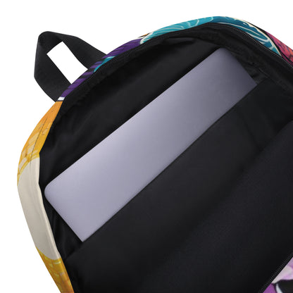 Tropical Sunset Lake Student Backpack | Blue Orchid Daypack for Back to School