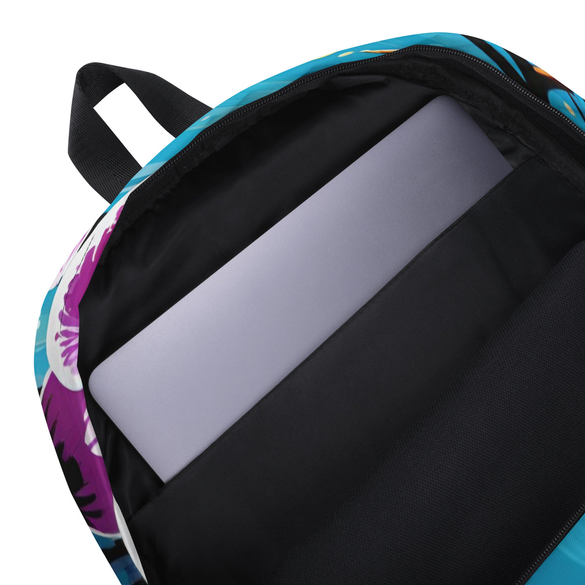 Purple Orchid Student Backpack | Stylish Floral Daypack for Back to School