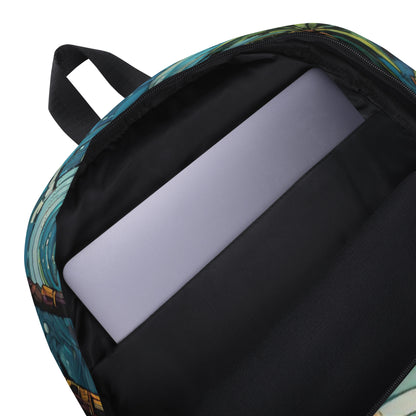 Tropical Sunset Backpack | Beach Vibes Student Daypack by O'Mama Hills