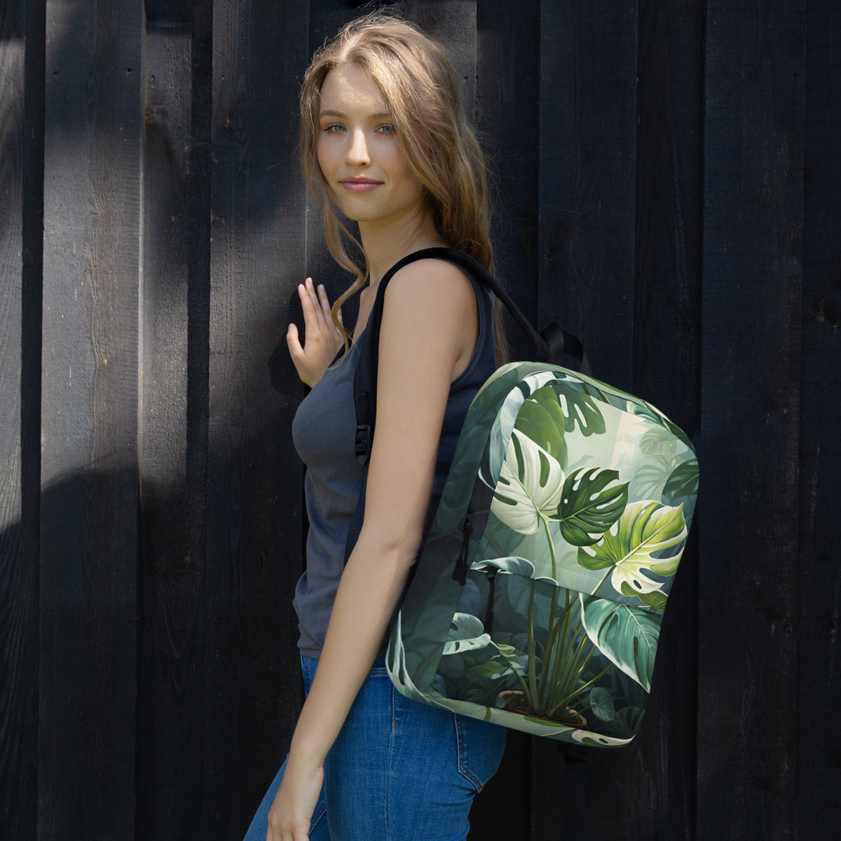 Tropical Monstera Leaf Student Backpack | College Daypack