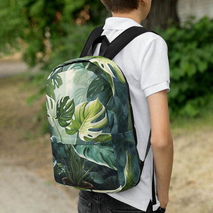 Tropical Monstera Leaf Student Backpack | College Daypack