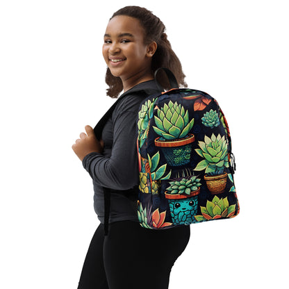 Cute Cactus Print School Backpack | Trendy Student Daypack for Back to School