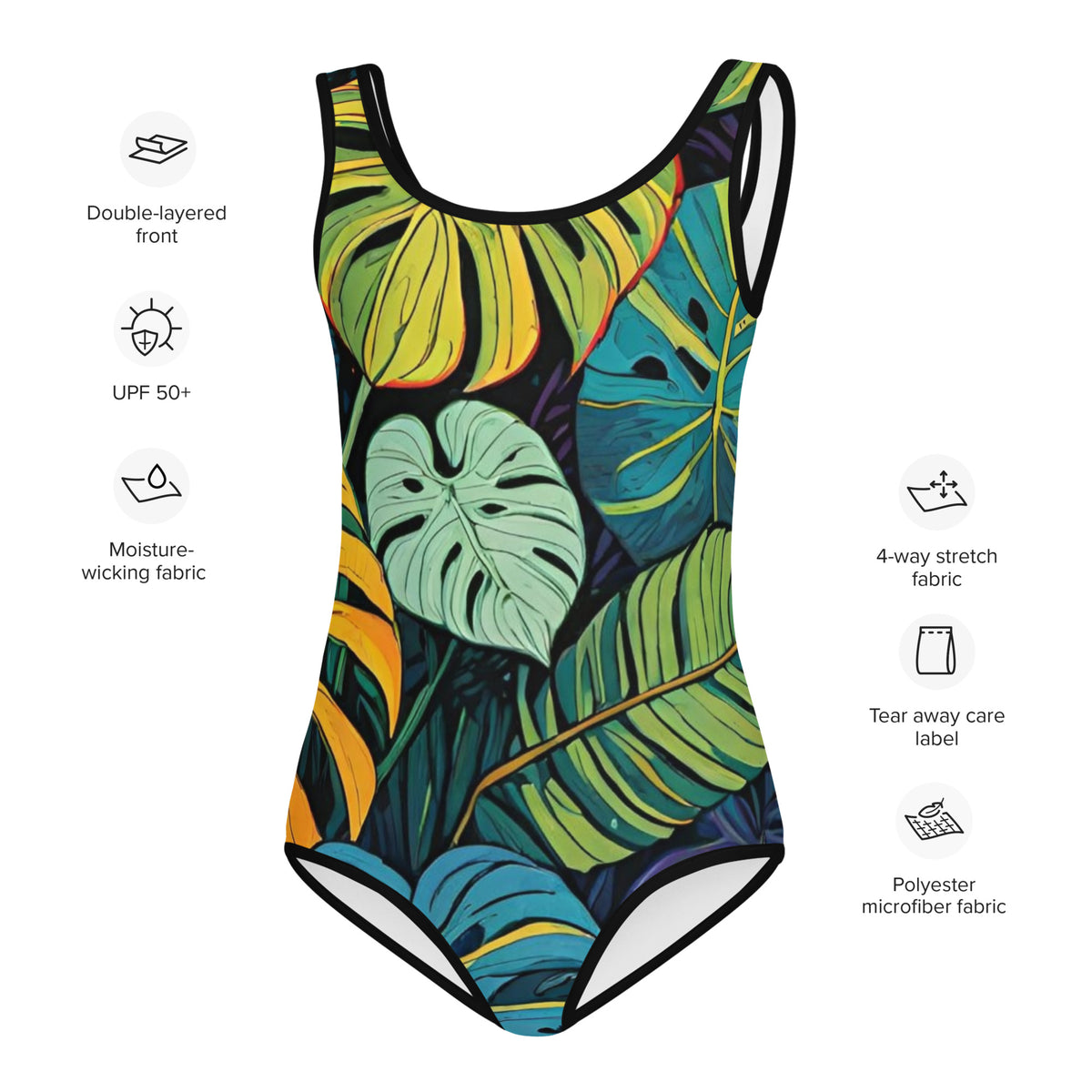Vibrant All-Over Print Kids Swimsuit | Fun Summer Bathing Suit | UV Protection