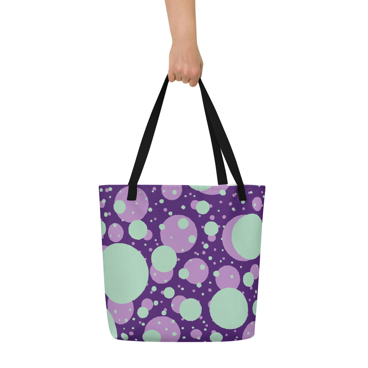 Vibrant All-Over Print Large Tote Bag | Everyday Canvas Carryall