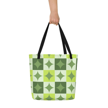 Trendy Chic All-Over Print Tote Bag | Stylish Women's Canvas Carryall