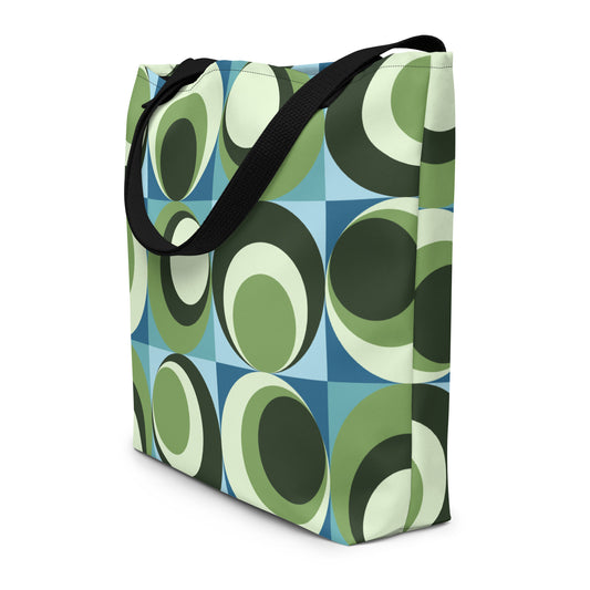 Stylish all-over print tote bag for women with versatile artwork on durable eco-friendly canvas