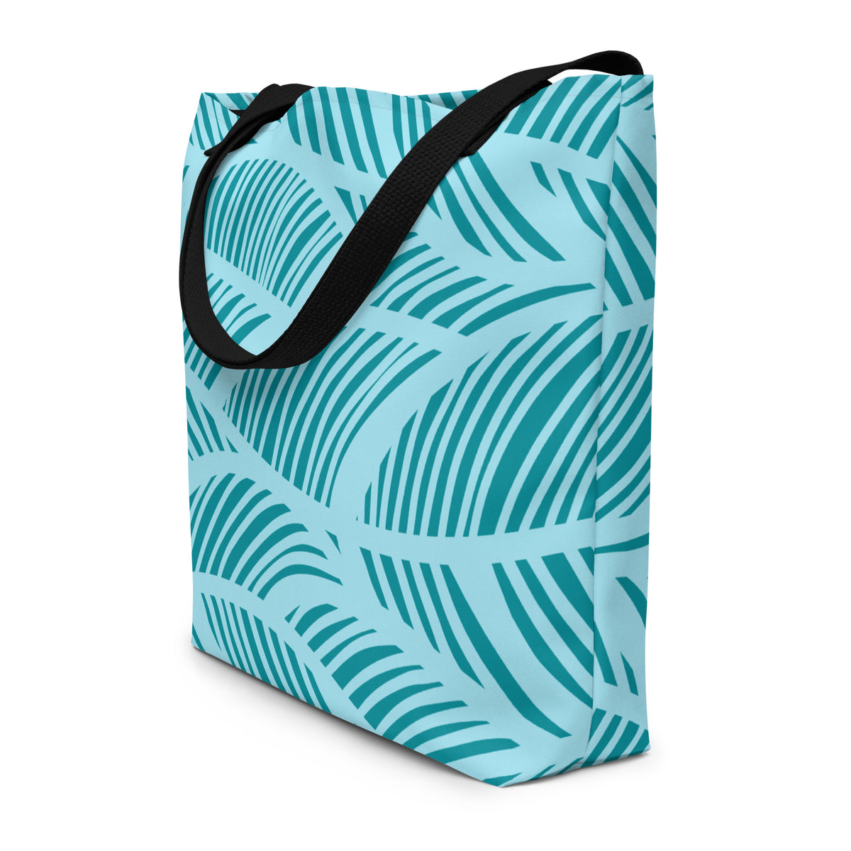 Vibrant all-over print XL extra-large tote bag with bold colorful artwork perfect for any occasion