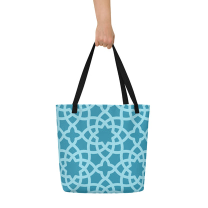 Trendy Chic Large Tote Bag | All-Over Print Fashion Carryall
