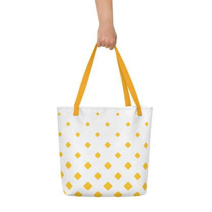 Yellow Sunny All-Over Print Tote | Bright Beach Carryall