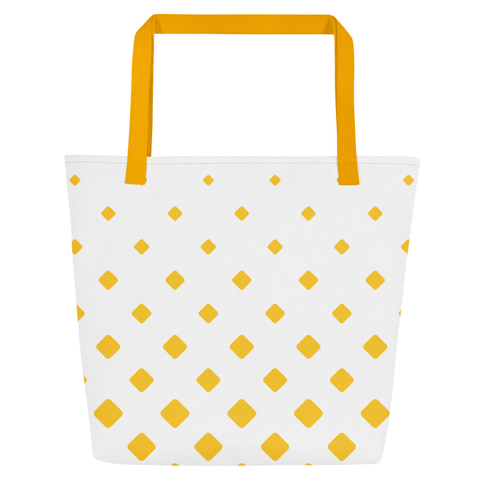Yellow Sunny All-Over Print Tote | Bright Beach Carryall