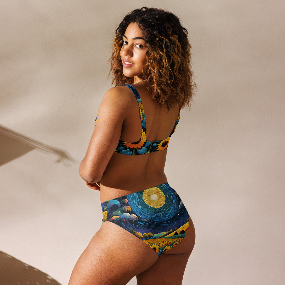 Recycled high-waisted bikini