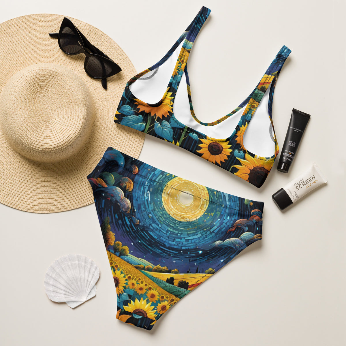 Recycled high-waisted bikini