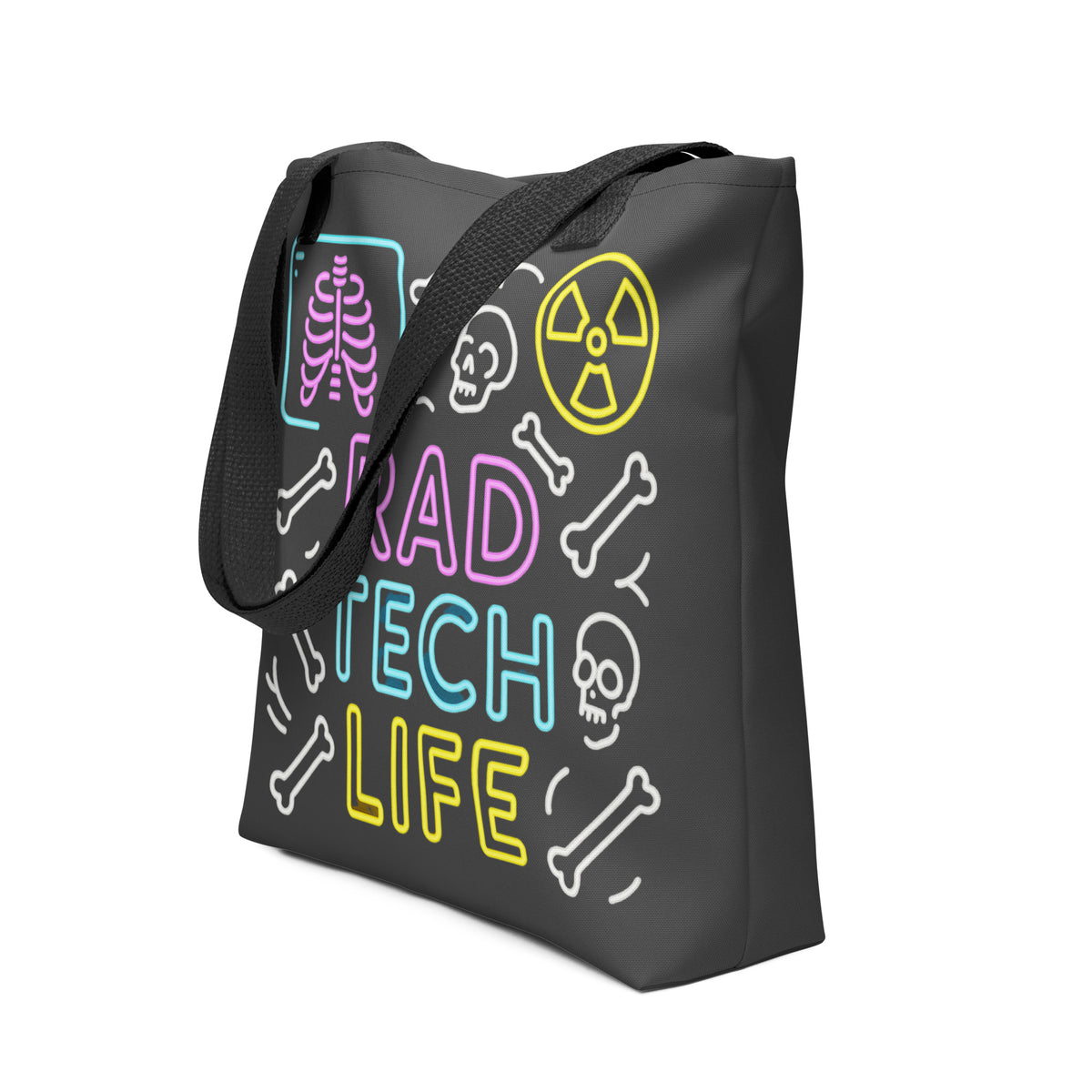 X-Ray Tech Neon Tote bag, Rad Tech Life Skeleton Bones Gift, Stylis...