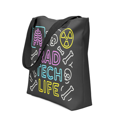 X-Ray Tech Neon Tote bag, Rad Tech Life Skeleton Bones Gift, Stylis...