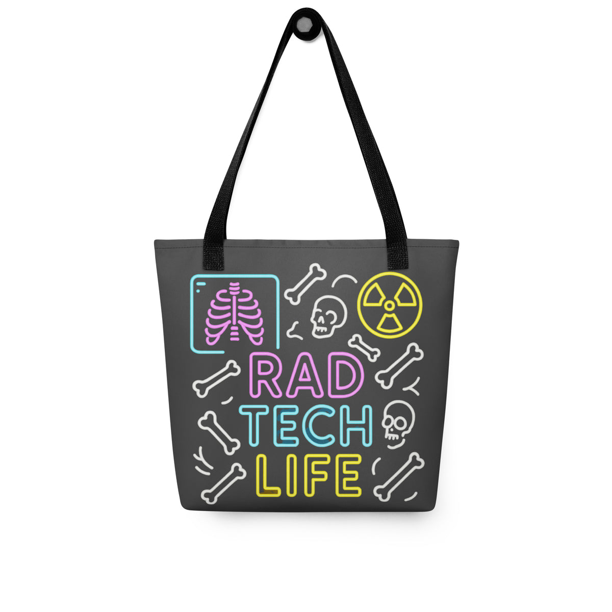 X-Ray Tech Neon Tote bag, Rad Tech Life Skeleton Bones Gift, Stylis...