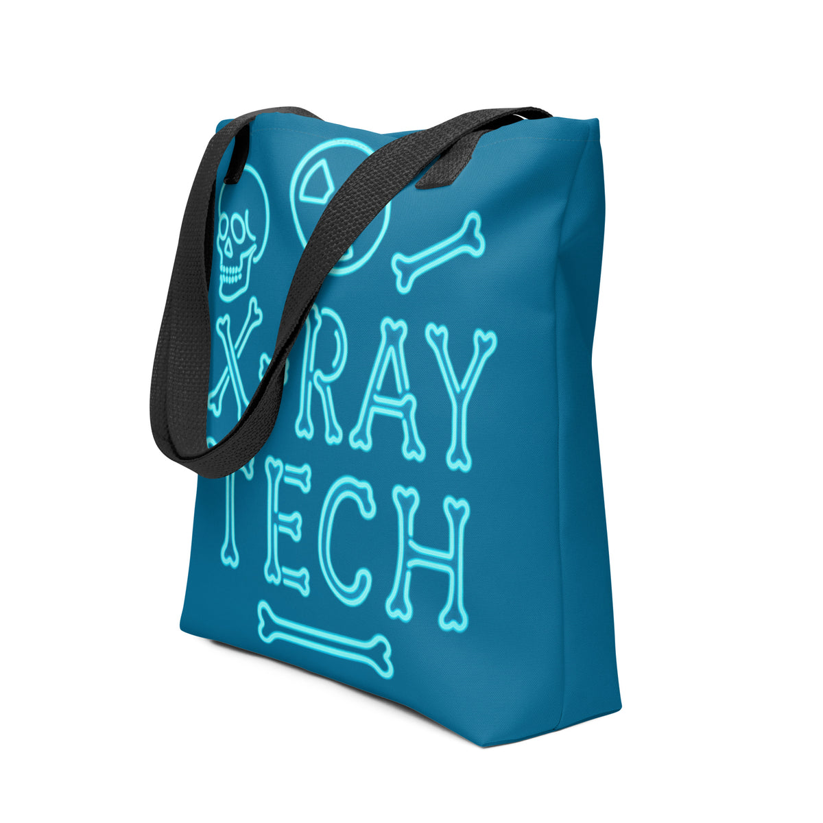 X-Ray Tech Neon Blue Tote bag, Rad Tech Skeleton Bones Gift, Stylis...