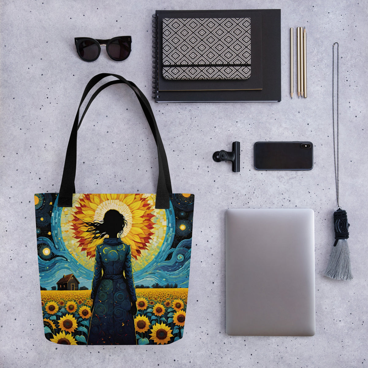 Hand-Designed Canvas Tote Bag | O'Mama Hills Eco-Friendly Print