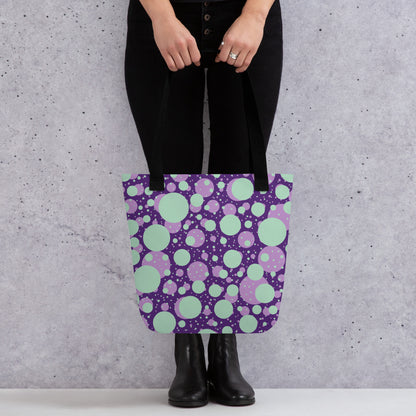Trendy All-Over Print Tote Bag | Colorful Fashion Carryall