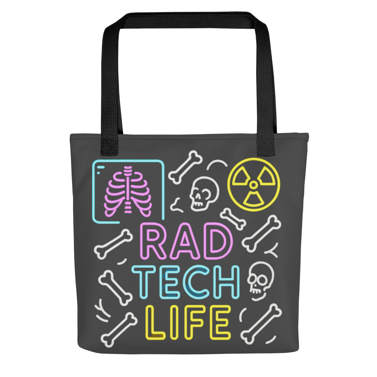 X-Ray Tech Neon Tote bag, Rad Tech Life Skeleton Bones Gift, Stylis...