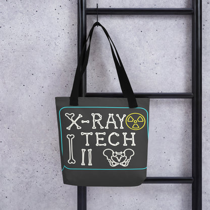 X-Ray Tech Neon Tote bag, Vibrant Rad Tech Bones Print Medical Care...