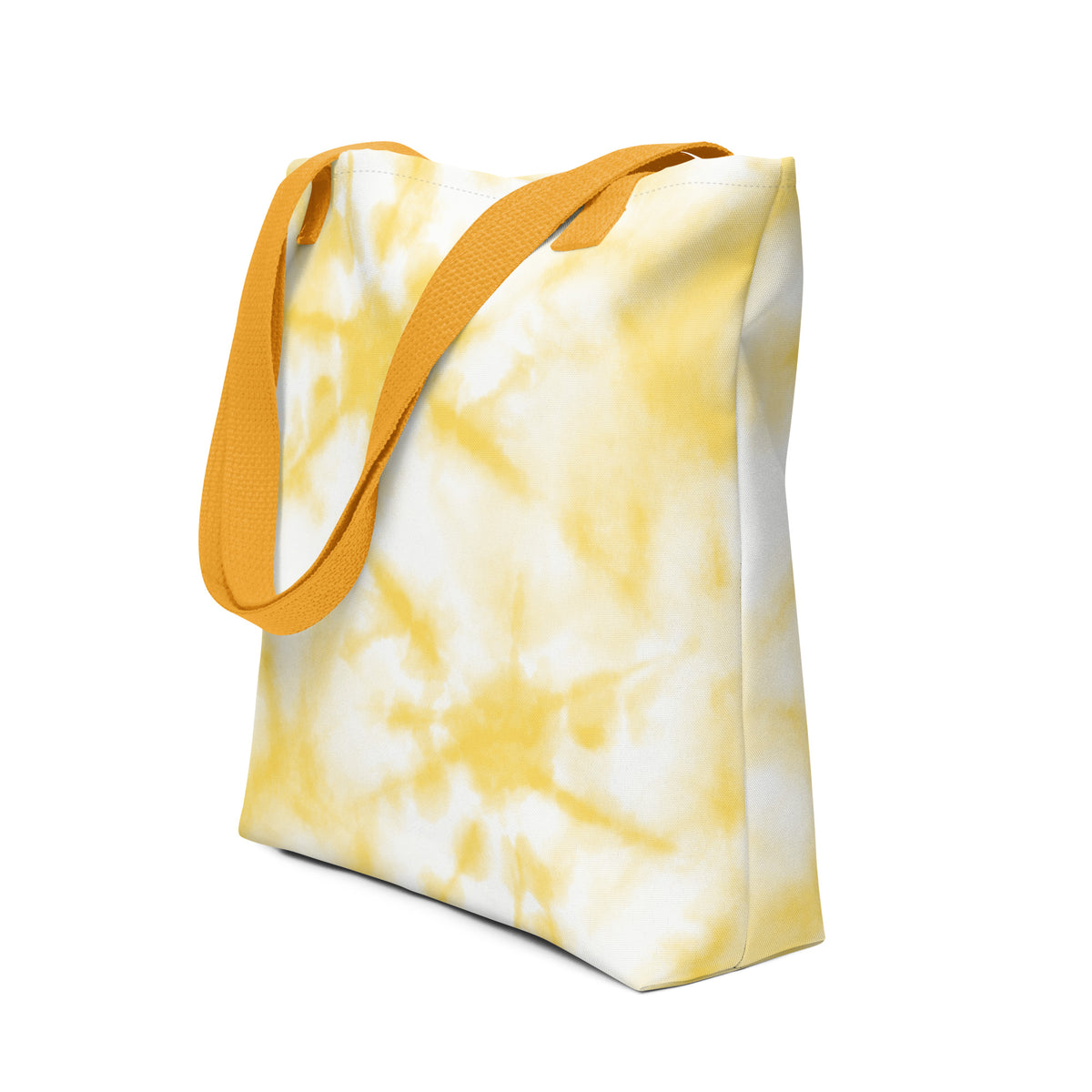 Hand-designed chic canvas tote bag with minimalist design on white background