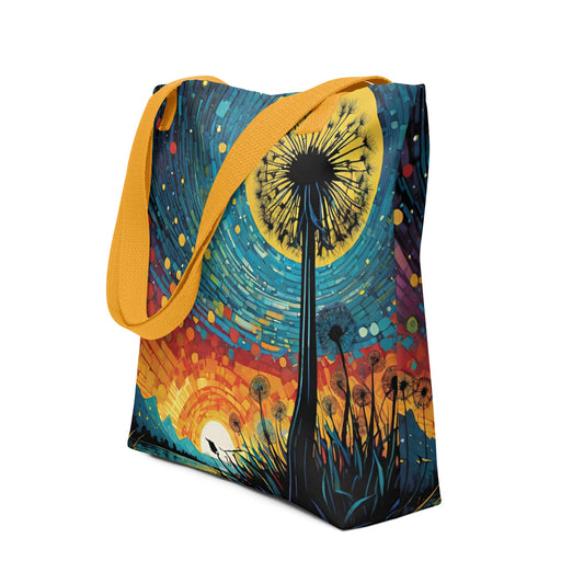 Hand-designed canvas tote bag with original artwork for everyday essential use