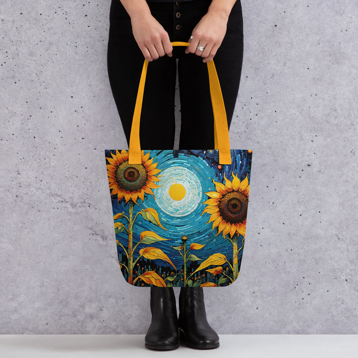 Sunflower Tote Bag | Hand-Designed Floral Carryall