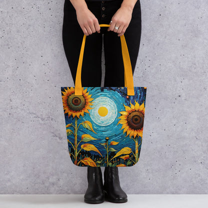 Sunflower Tote Bag | Hand-Designed Floral Carryall