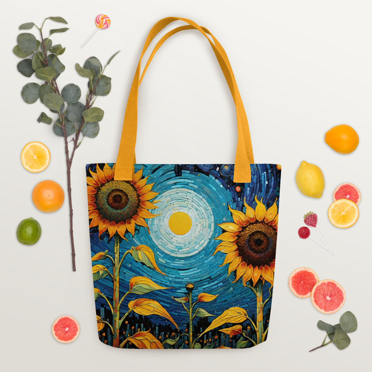 Sunflower Tote Bag | Hand-Designed Floral Carryall