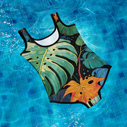 Vibrant All-Over Print Youth Swimsuit | Stylish Kids Swimwear | Fun Beach Gear