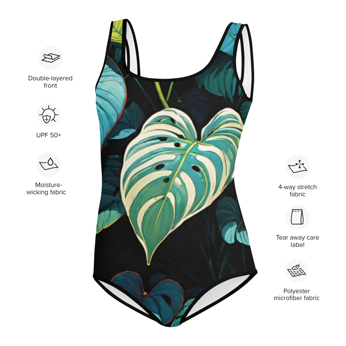 Vibrant All-Over Print Youth Swimsuit | Colorful Kids Beach Swimwear