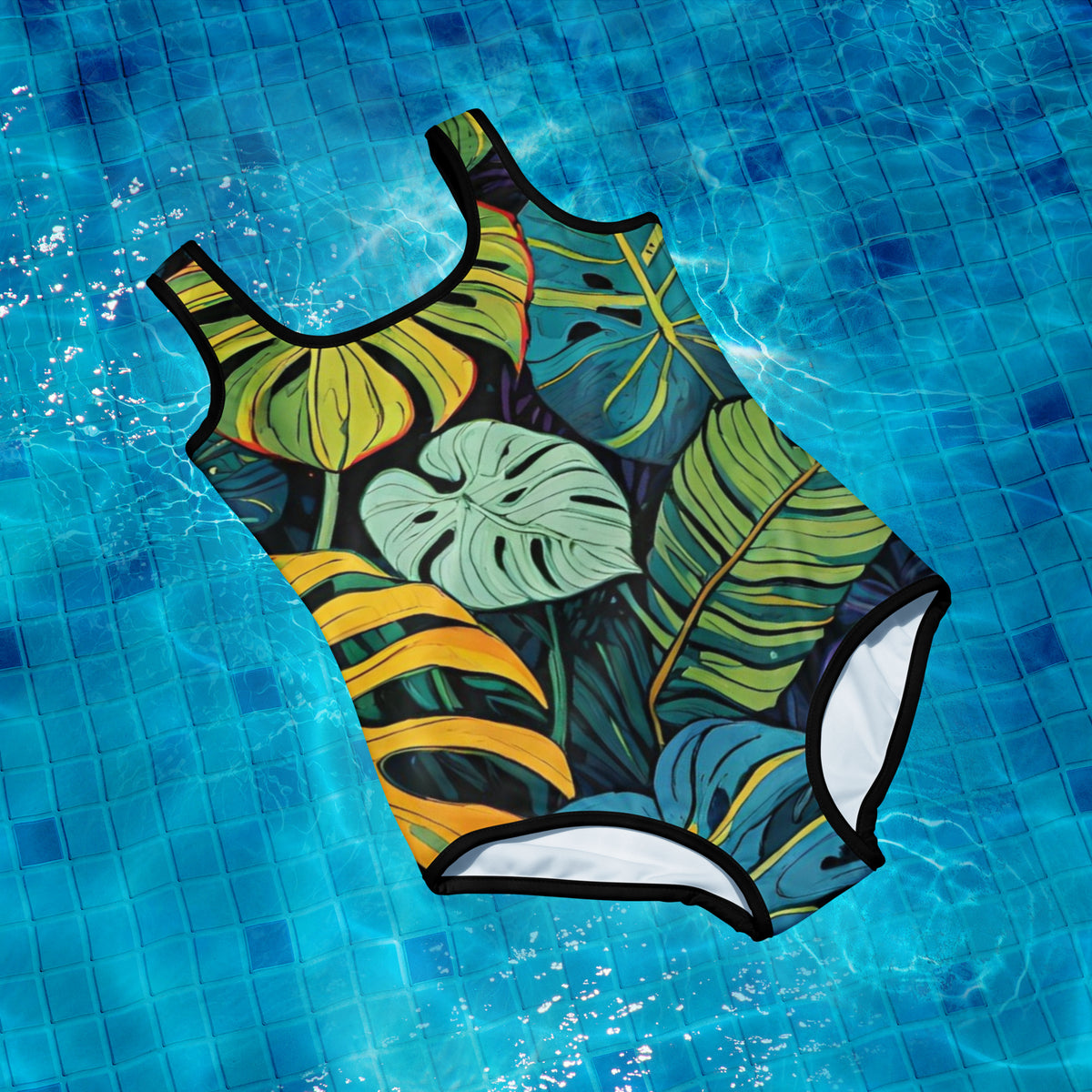 Vibrant All-Over Print Youth Swimsuit | Fun Kids Swimwear for Summer