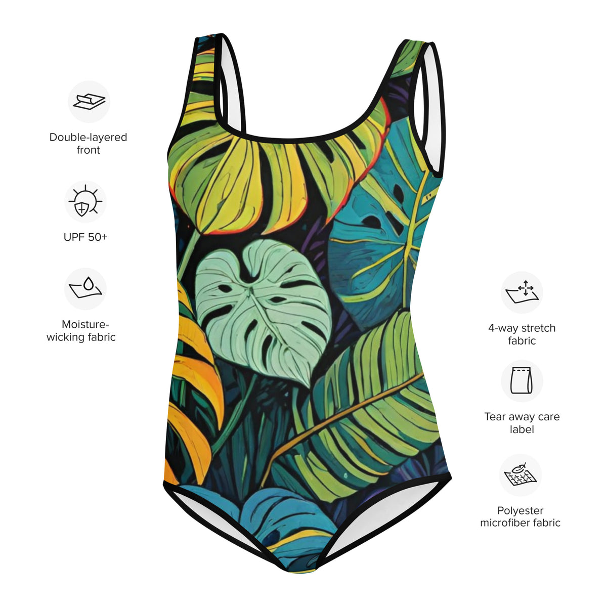 Vibrant All-Over Print Youth Swimsuit | Fun Kids Swimwear for Summer